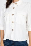 High Low Button Front Shirt