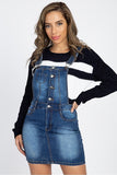 Button Front Overall Dress