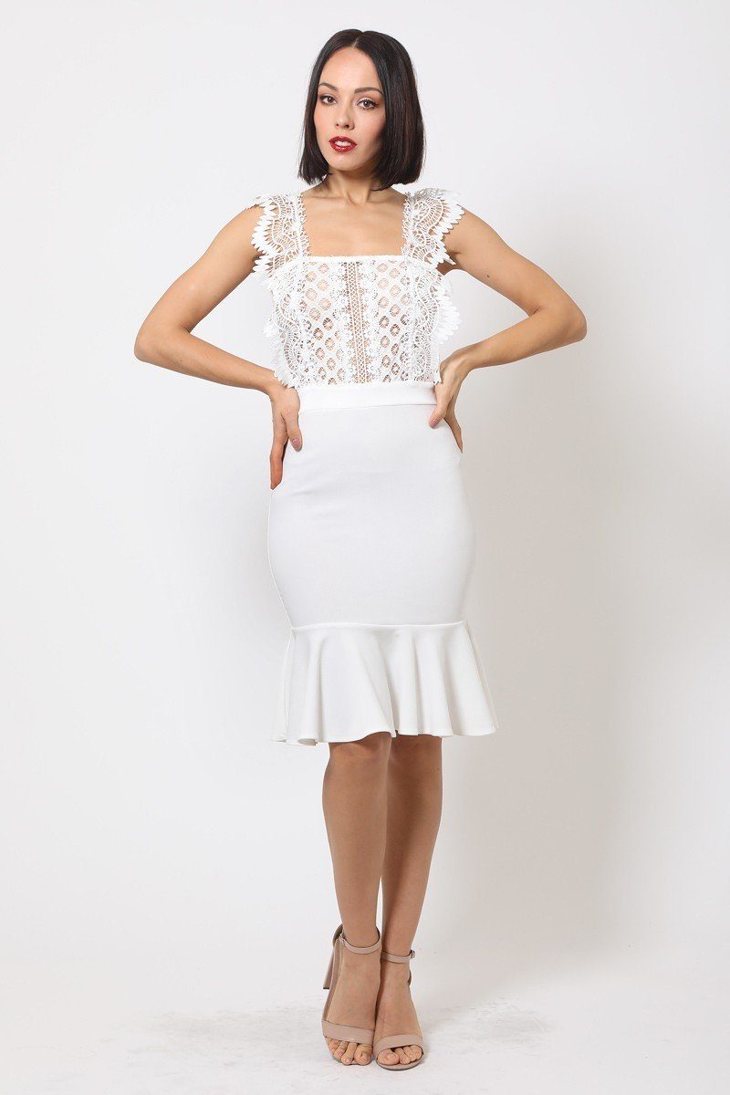 chinese dress ladies Midi Mermaid Skirt Dress – SHAPELY