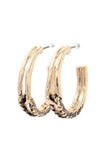 Metal Open Circle Drop Earring