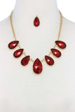 Teardrop Shape Rhinestone Necklace
