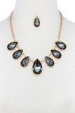 Teardrop Shape Rhinestone Necklace