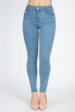 High Rise Denim Skinny Jeans