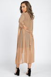 Sheer Mesh Open Front Cardigan