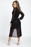 Sheer Mesh Open Front Cardigan
