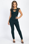 Crochet Lace Cutout Jumpsuit