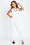 Crochet Lace Cutout Jumpsuit
