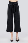 Button Down Paperbag Cullote Stripe Pants