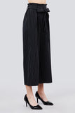 Button Down Paperbag Cullote Stripe Pants
