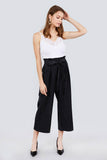Button Down Paperbag Cullote Stripe Pants