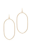 Long Oval Shape Drop Earring