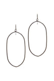 Long Oval Shape Drop Earring