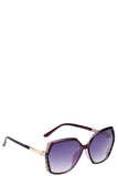 Stylish Rhinestone Accent Sunglasses