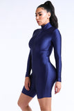 Long Sleeve Zipper Romper