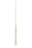 Rhinestone Bar Y Shape Necklace