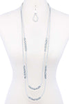Double Layer Chic Long Necklace And Earring Set