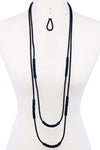 Double Layer Chic Long Necklace And Earring Set