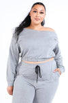 Casual Crop Jogger Set