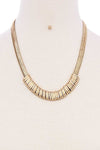 Chunky Snake Chain With Rings Short Necklace