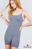 Round Neck W/adjustable Strap Cami Seamless Romper