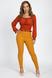 Off Shoulder Ruffle Crop Top