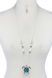 Turtle Pendant Beaded Necklace