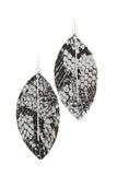 Snake Pattern Metal Bar Drop Earring