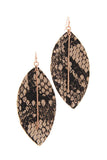 Snake Pattern Metal Bar Drop Earring