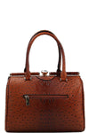 Stylish Croco Pattern Structured Doctor Bag With Matching Wallet