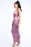 Chained Tank Top & Solid Maxi Skirt Set