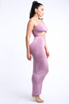 Chained Tank Top & Solid Maxi Skirt Set