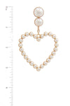 Heart Shape Post Drop Earring