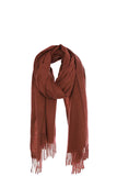 Solid Color Modern Fringe Scarf