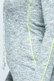 Brushed Hacci Side Piping Detail Hoodie And Tank Top Dress Set