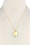 Oval Shape Locket Metal Necklace