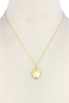 Filigree Oval Shape Locket Metal Necklace