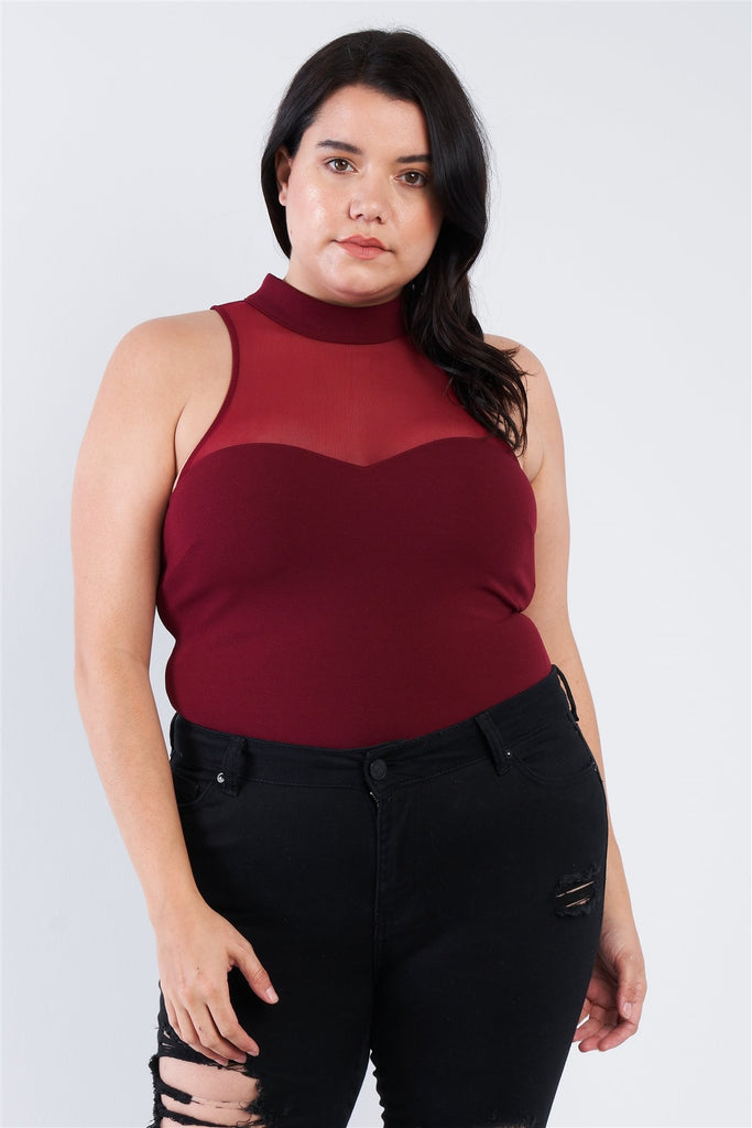 Plus Size Mock Turtleneck Bodysuit – SHAPELY