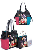 Nikky By Nicole Lee 3in1 Love Your Look Print Satchel Shoulder Bag And Wallet Set