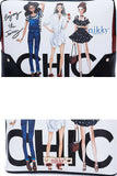 Nikky By Nicole Lee 3in1 Chic Girls Print Satchel Crossbody And Wallet Set
