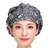 Floral Print Adjustable Scrub Hats