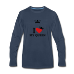 Valentine’s Men's Premium Long Sleeve T-Shirt - navy