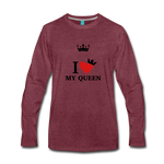 Valentine’s Men's Premium Long Sleeve T-Shirt - heather burgundy