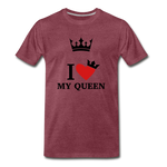 Valentine’s Men's Premium T-Shirt - heather burgundy
