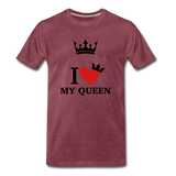 Valentine’s Men's Premium T-Shirt - heather burgundy