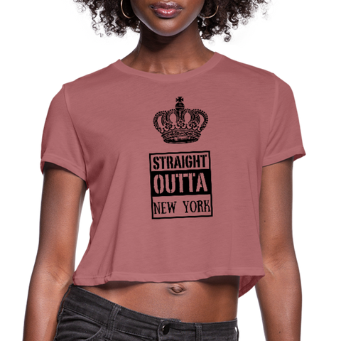Customized Women's Cropped T-Shirt - mauve