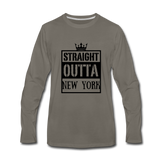 Customized Men's Premium Long Sleeve T-Shirt - asphalt gray