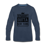Customized Men's Premium Long Sleeve T-Shirt - navy