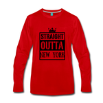 Customized Men's Premium Long Sleeve T-Shirt - red