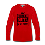 Customized Men's Premium Long Sleeve T-Shirt - red