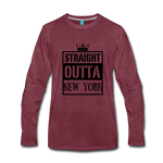Customized Men's Premium Long Sleeve T-Shirt - heather burgundy